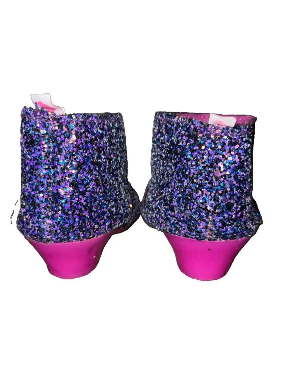 Build A Bear Pink Purple Multicolor Glitter Honey High Heel Boots Shoes 2022